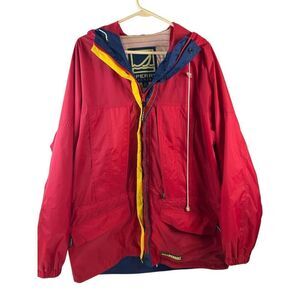 Sperry Topsiders London Fog Sailing Gear xl zipper jacket cargo pockets adj bung